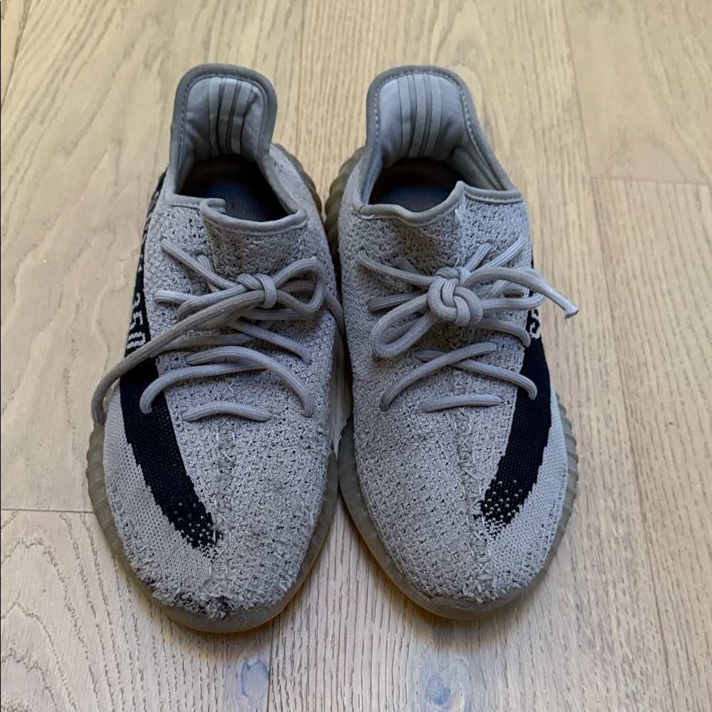 Yeezy Gray and Black Sneakers